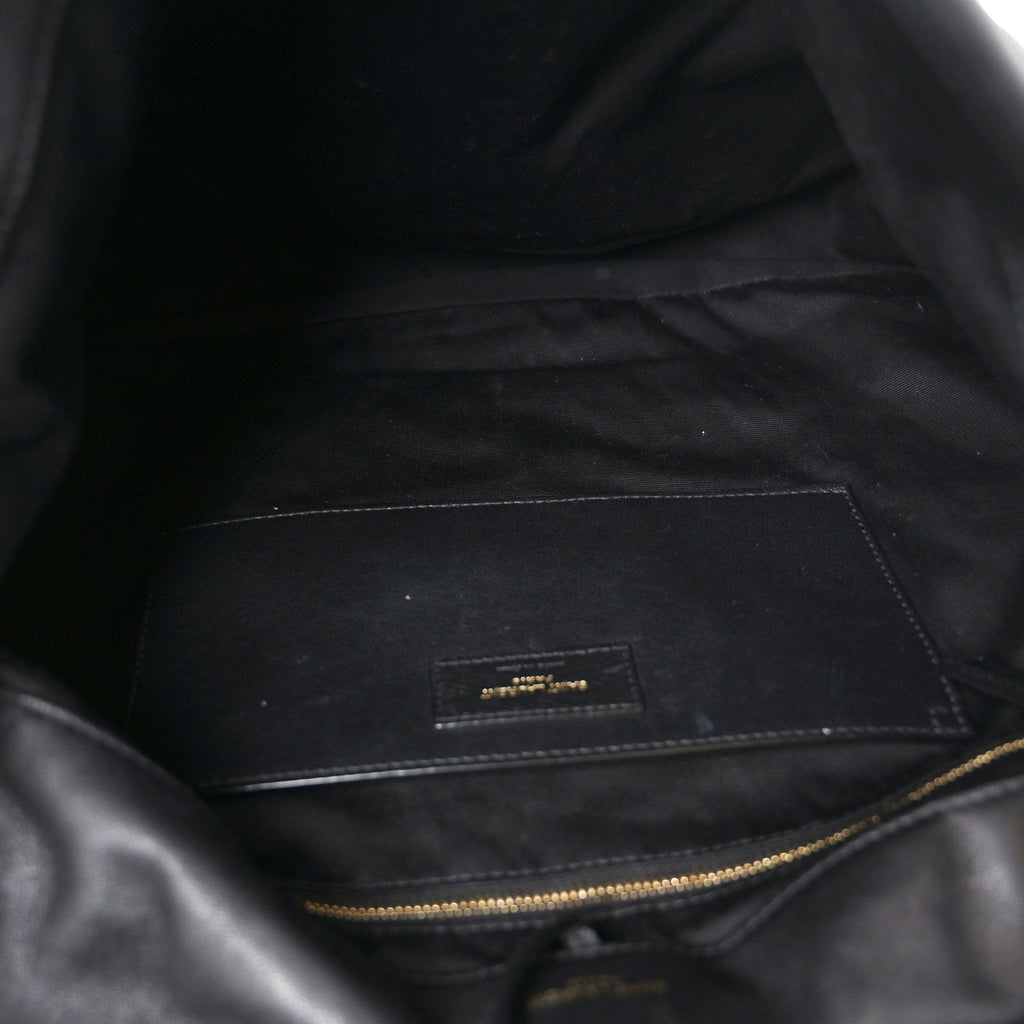 Saint Laurent Lambskin Matelasse Monogram Large Jamie 4.3 Black
