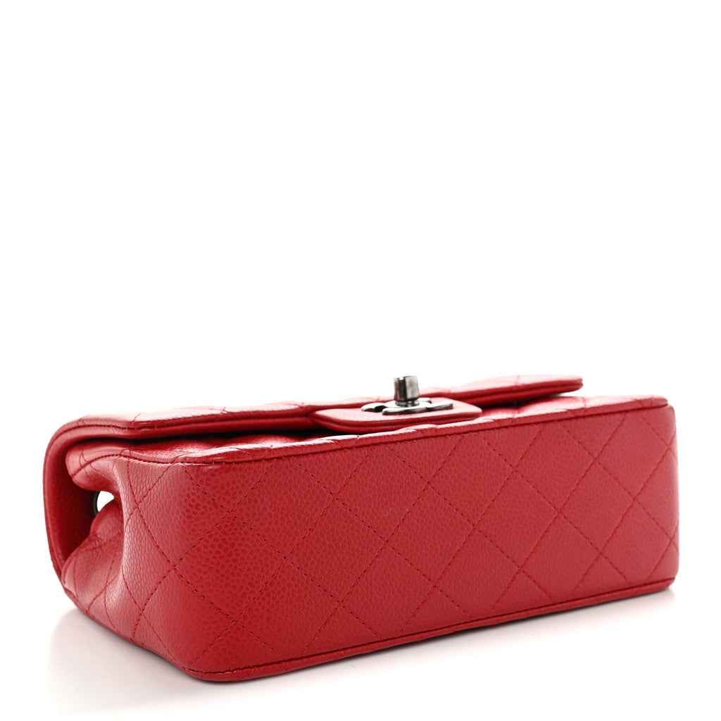 Chanel Caviar Quilted Mini Rectangular Flap Red