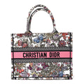 Dior Canvas Embroidered Medium Mexico Millefiori Book Tote White Multicolor