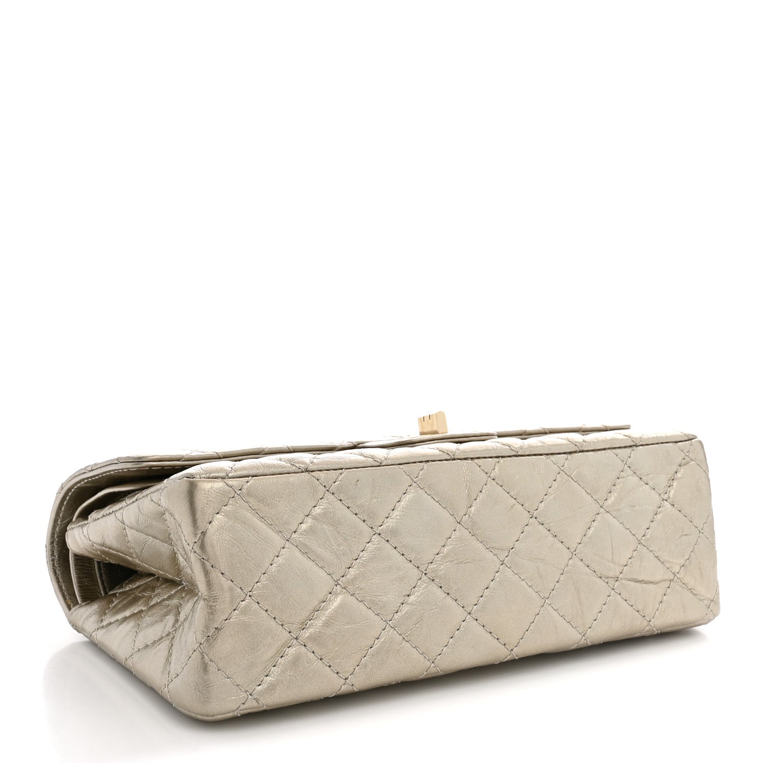 Chanel Metallic Aged Calfskin Quilted 2.55 Reissue 225 Flap Pale Gold