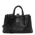 Bottega Veneta Small Intrecciato Small Roma Tote Black