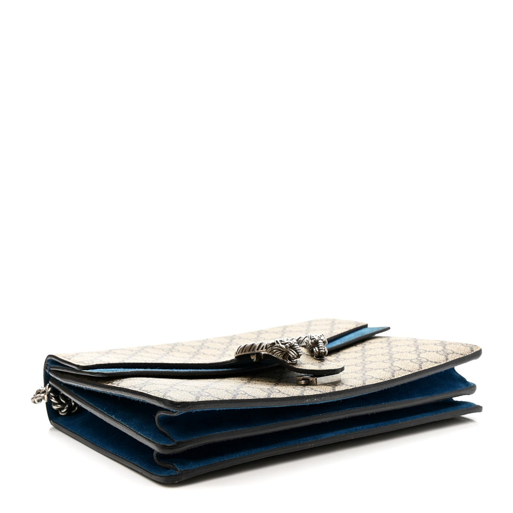 Gucci GG Supreme Monogram Medium Dionysus Shoulder Bag Blue