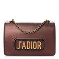 Dior Metallic Calfskin J'Adior Chain Flap Bag Noisette