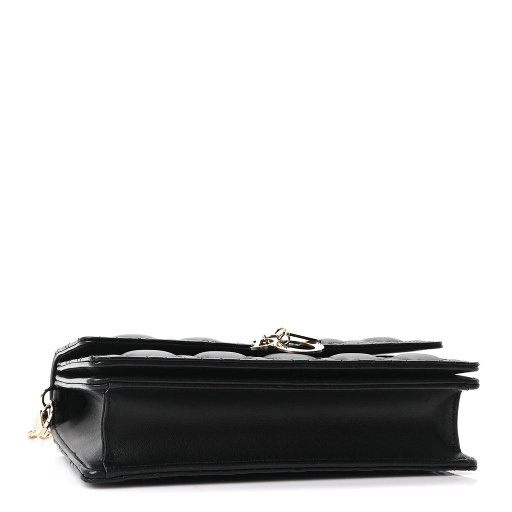 Dior Lambskin Cannage My Dior Top Handle Bag Black