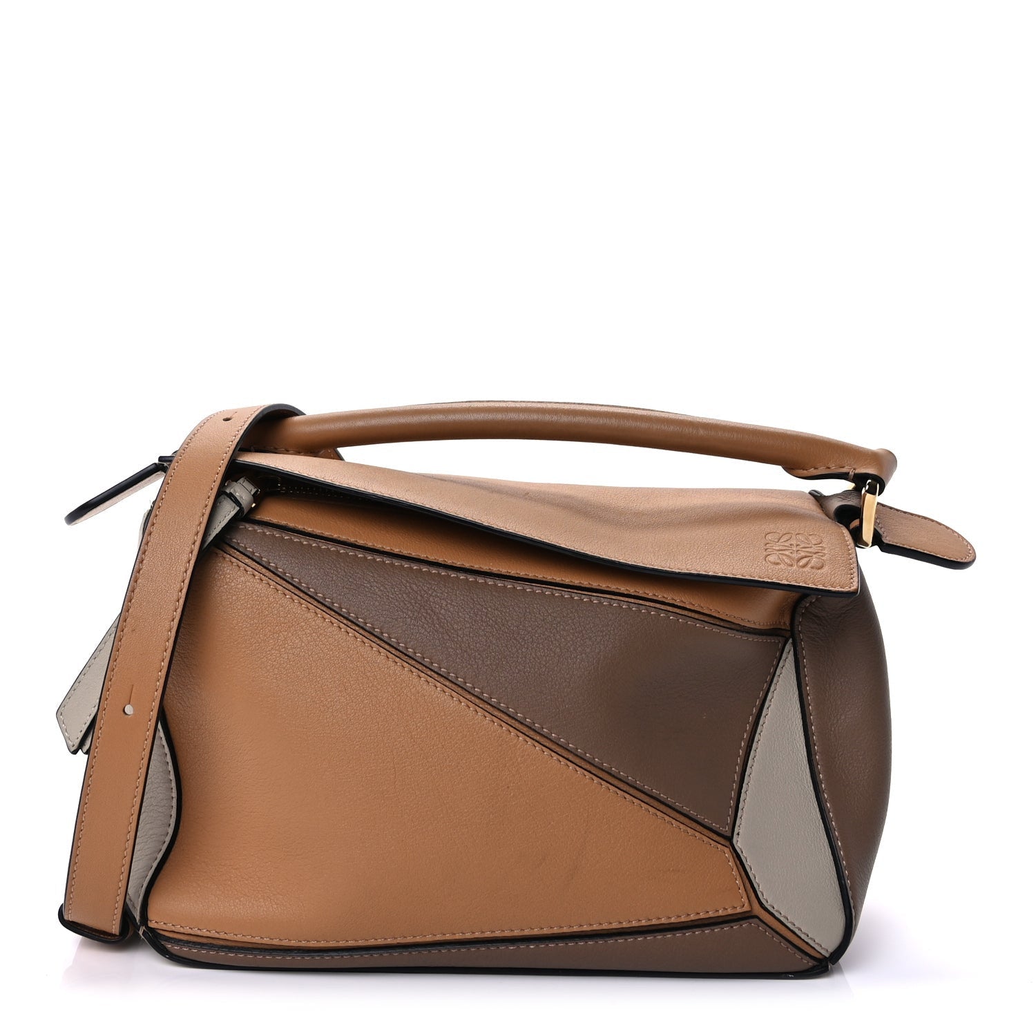 Loewe Calfskin Small Puzzle Bag Warm Desert Mink