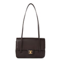 Chanel Shiny Caviar Preppy Coco Small Flap Dark Brown