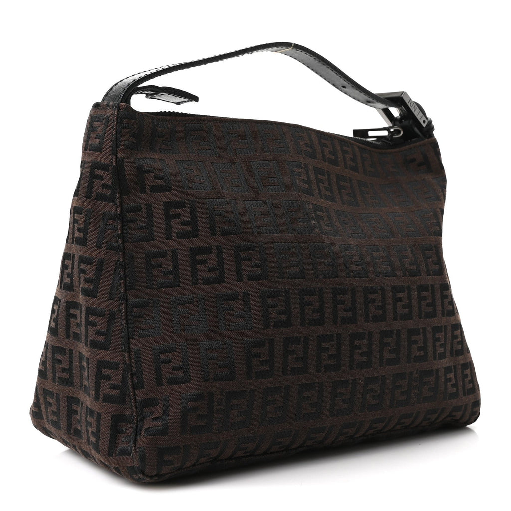 Fendi Zucchino Mini Pochette Tobacco Moro