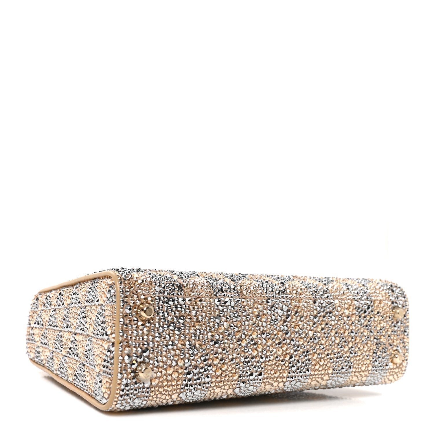 Bvlgari Calla Crystal Serpenti Duo Top Handle Bag Gold Silver detail view