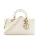 Dior Lambskin Cannage Medium Lady D-Joy White