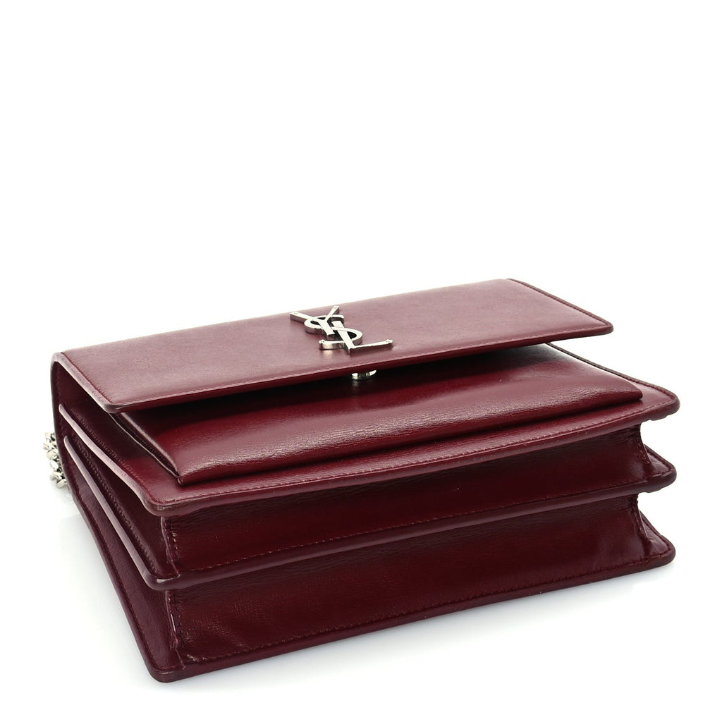 Saint Laurent Calfskin Medium Monogram Sunset Palissandre