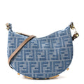 Fendi Denim Vitello King F is Fendi FF Embroidered Mini Fendigraphy Hobo Bag Denim Sand