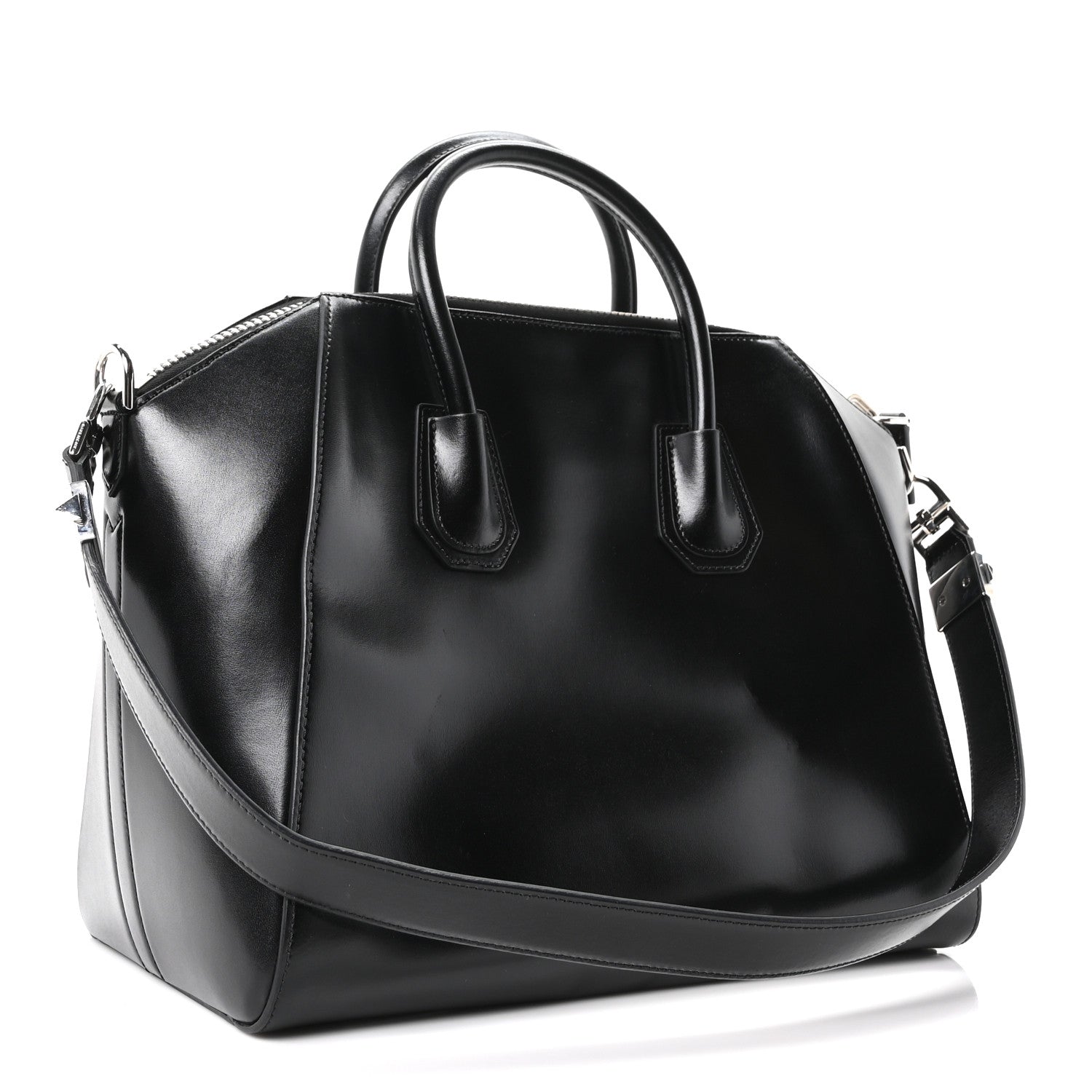 Givenchy Shiny Lord Calfskin Medium Antigona Black