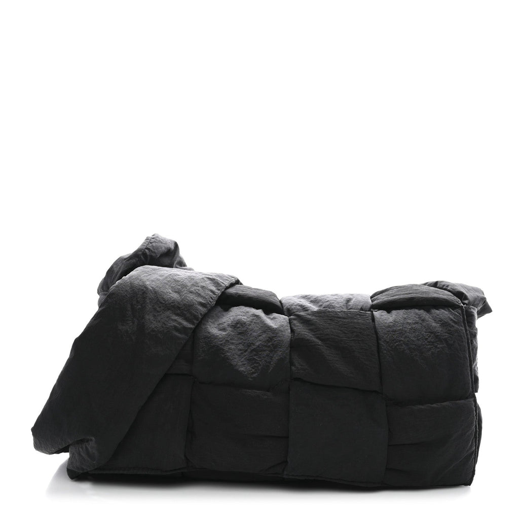 Bottega Veneta Nylon Intrecciato Padded Tech Cassette Bag Black