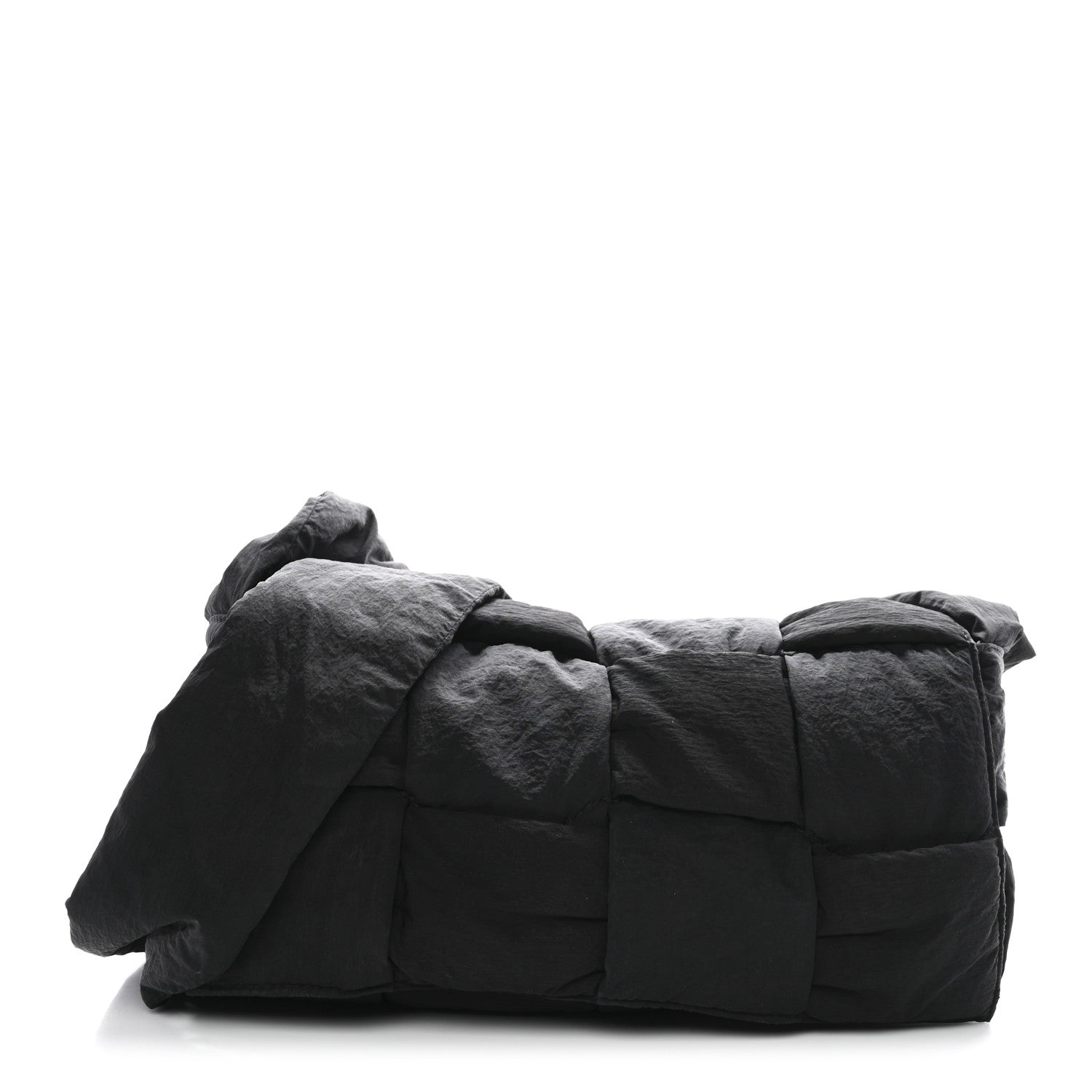 Bottega Veneta Nylon Intrecciato Padded Tech Cassette Bag Black