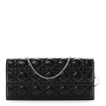 Dior Lambskin Cannage Lady Dior Convertible Clutch Black