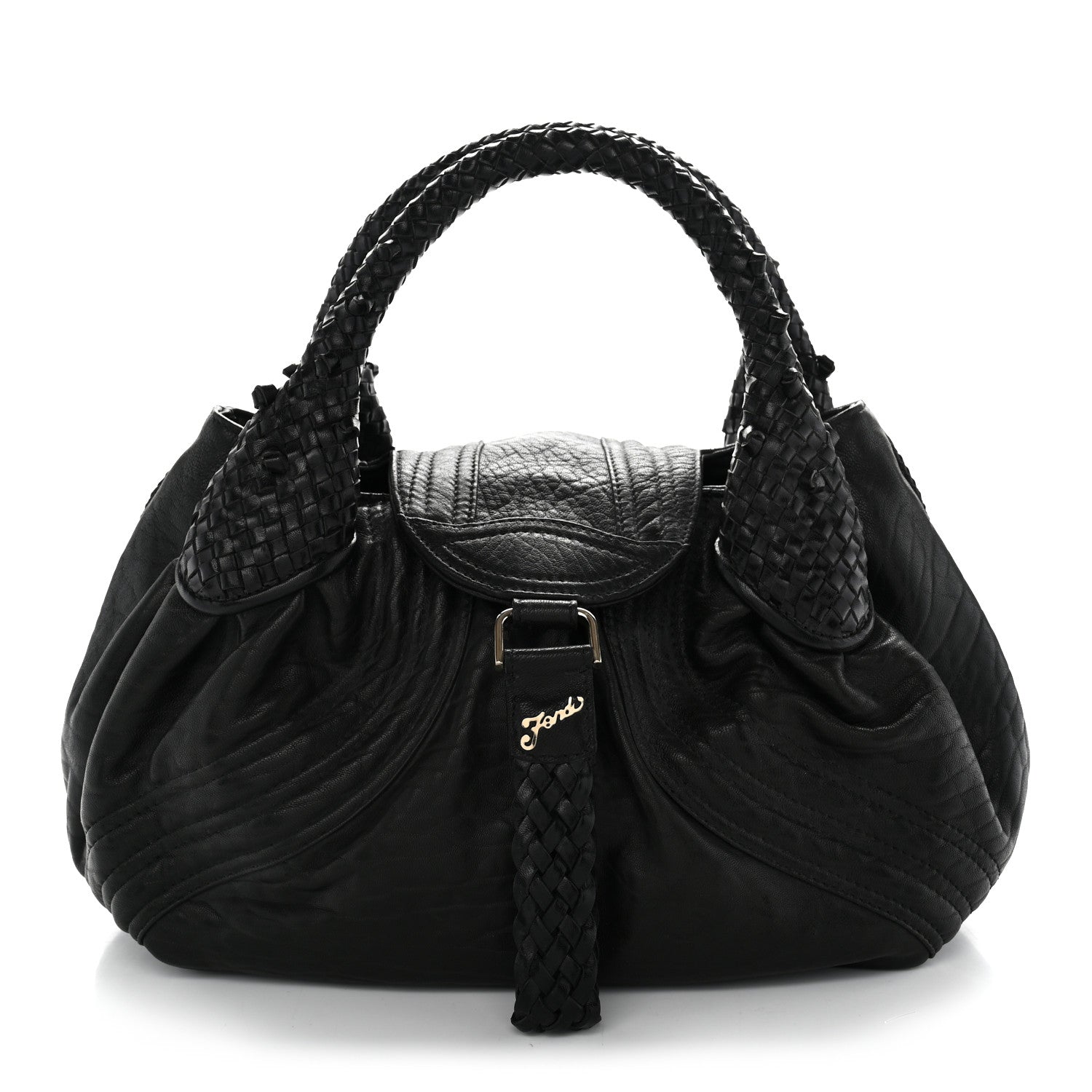 Fendi Nappa Nuvolata Small Spy Black