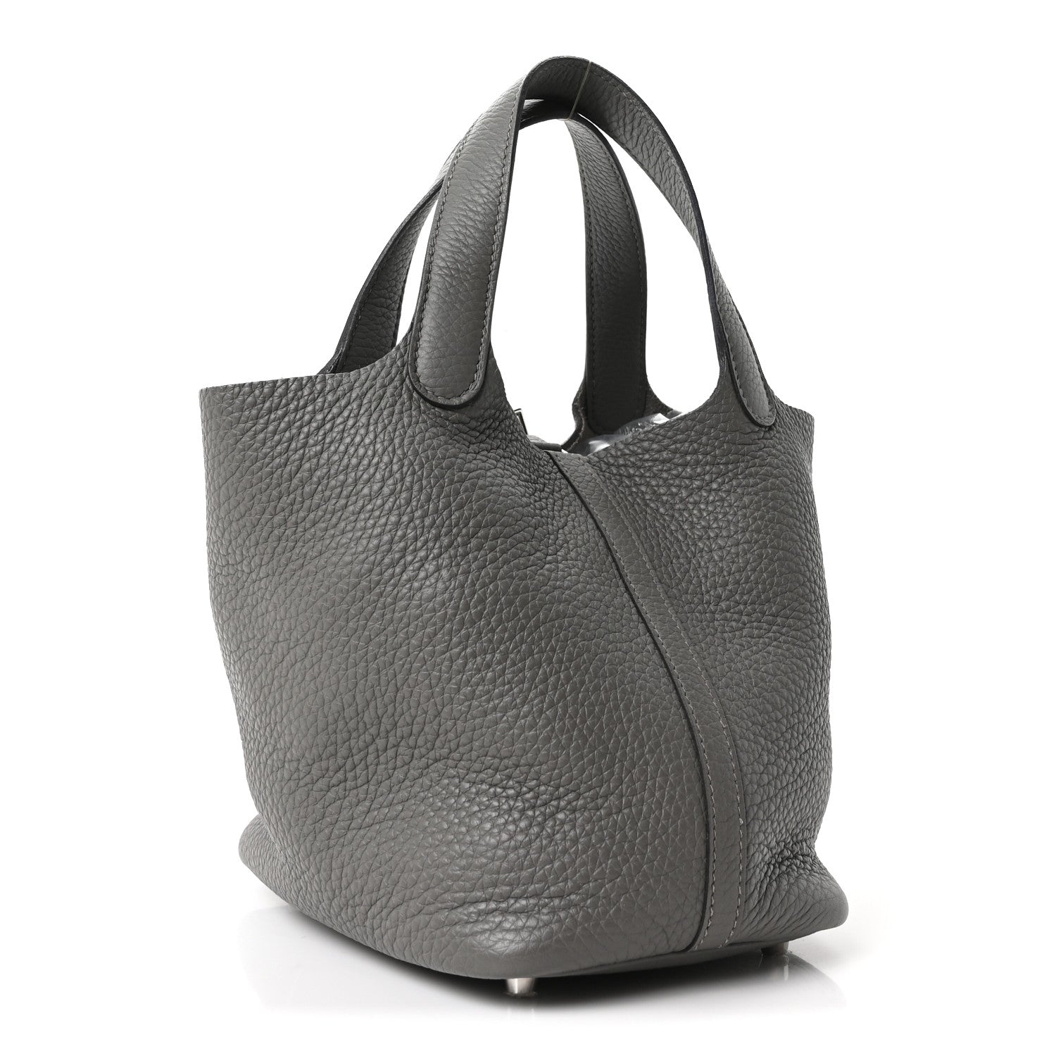 Hermès Taurillon Clemence Picotin Lock 18 PM Gris Meyer