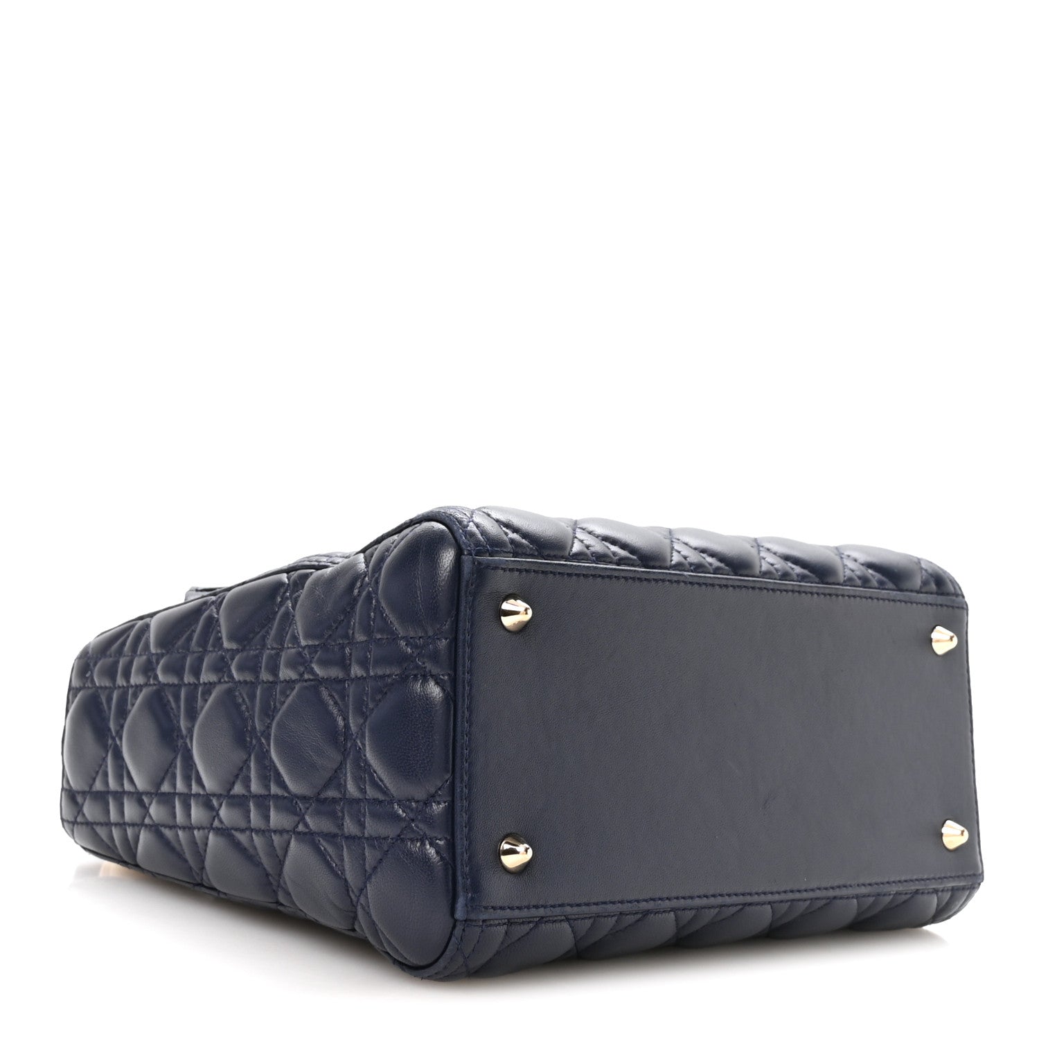Dior Lambskin Cannage Medium Lady Dior Navy Blue