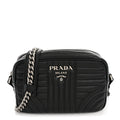 Prada Soft Calfskin Diagramme Camera Bag Black