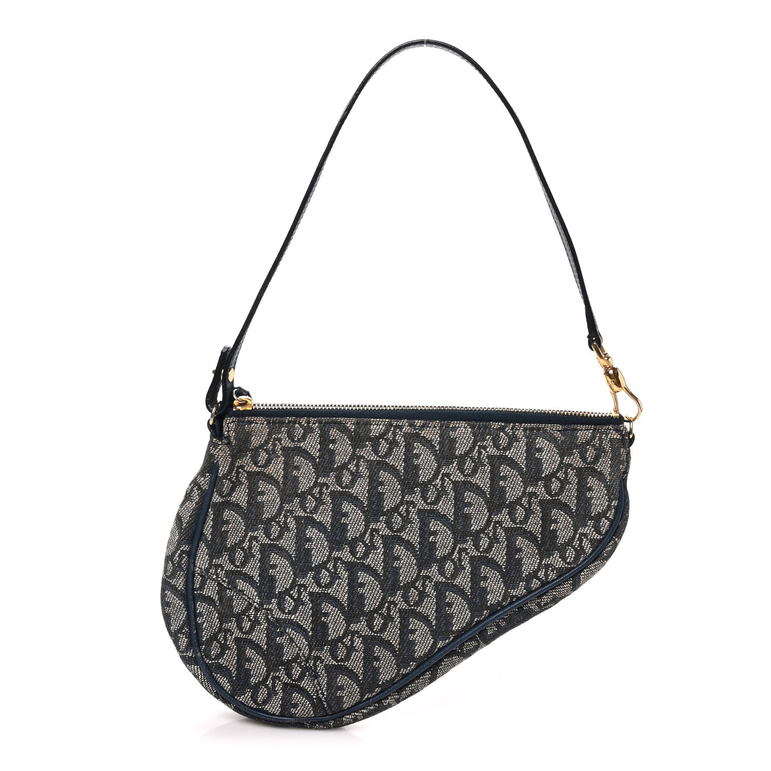 Dior Monogram Mini Saddle Pochette Navy