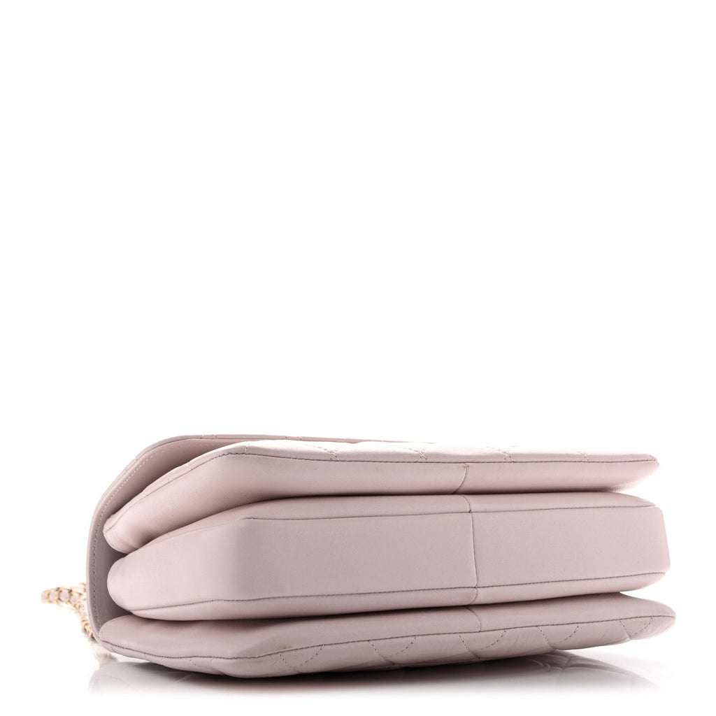 Chanel Lambskin Quilted Small Trendy CC Dual Handle Flap Bag Light Purple