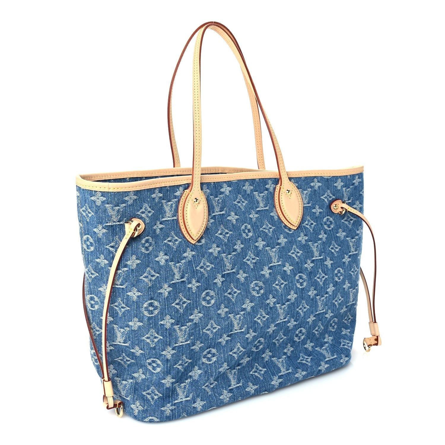 Louis Vuitton Monogram Denim Neo Neverfull MM Blue