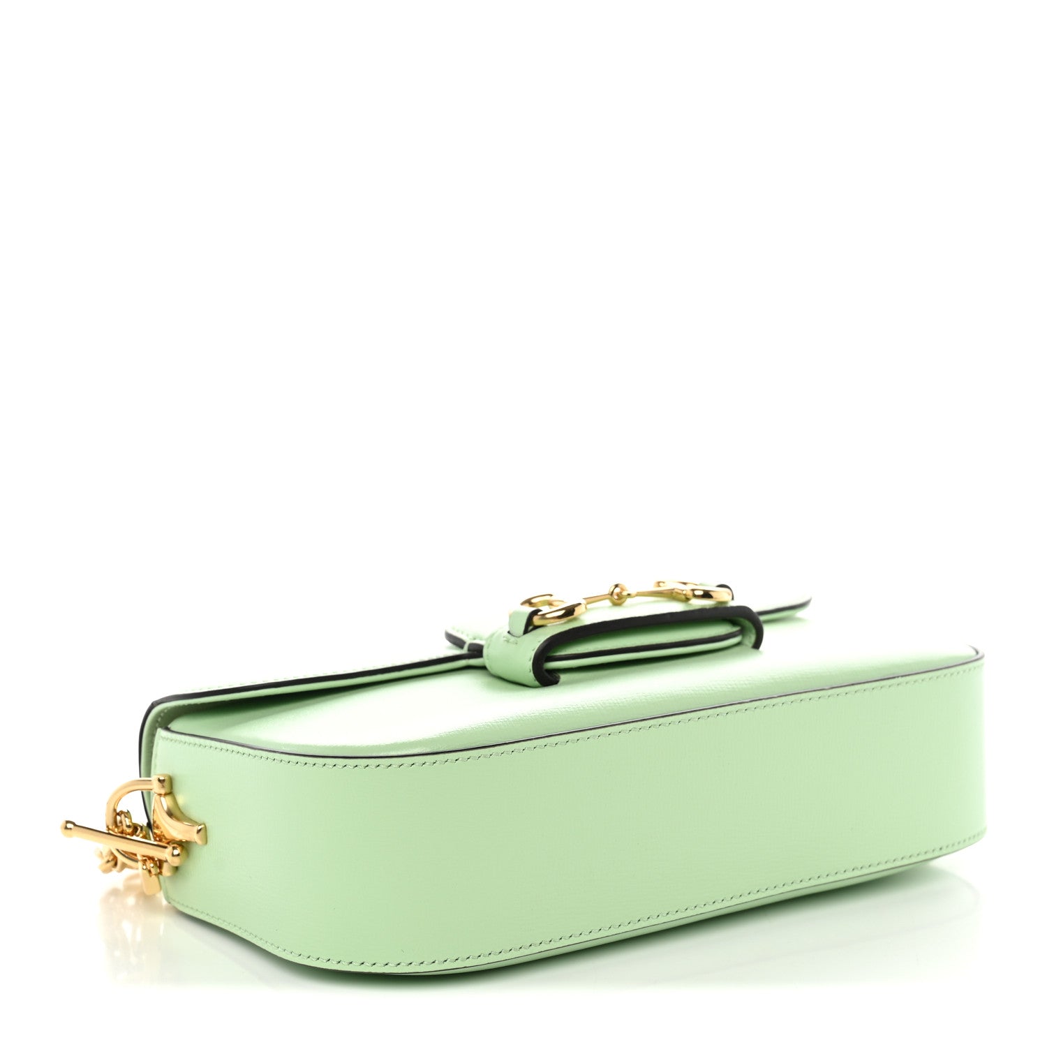 Gucci Azalea Calfskin Small Horsebit 1955 Chain Shoulder Bag Light Green