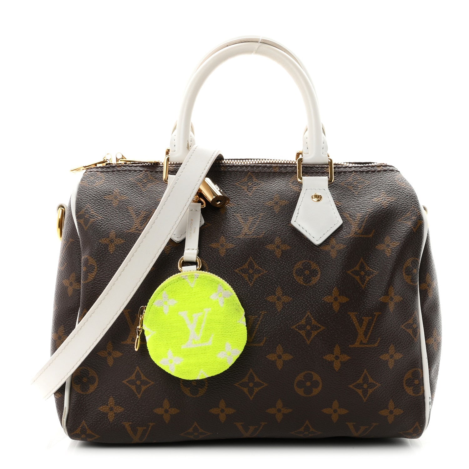 Louis Vuitton Monogram LV Match Speedy Bandouliere 25 White