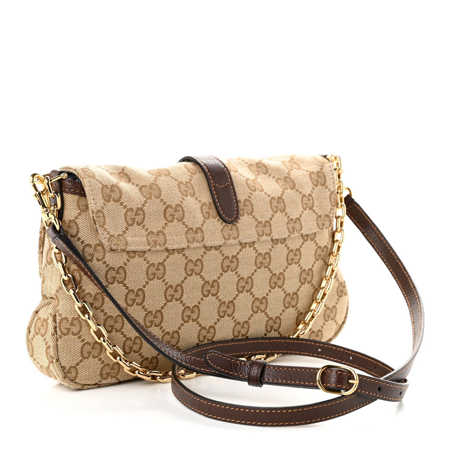 Gucci Monogram Medium Aperitivo Shoulder Bag Sand Brown