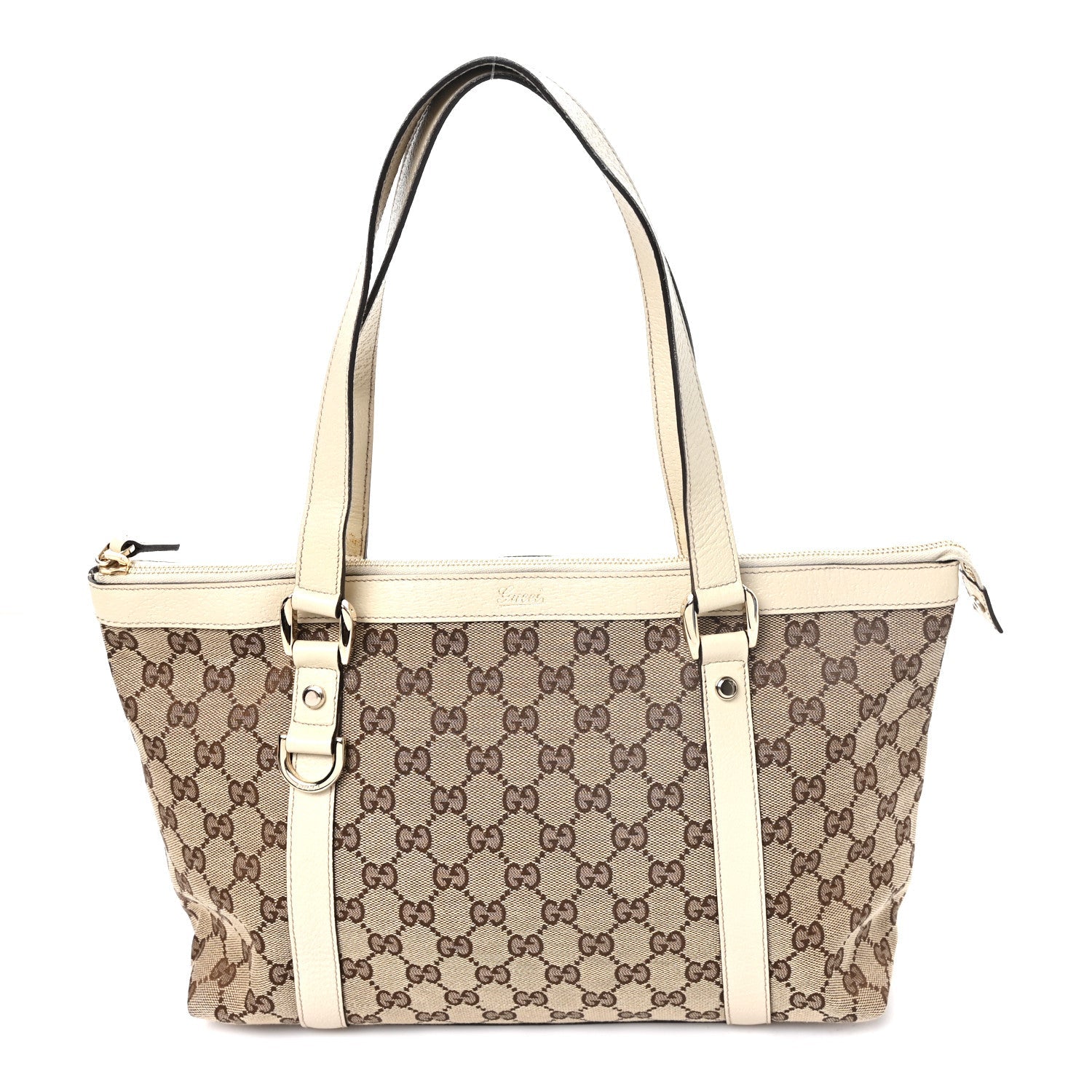 Gucci Monogram Medium Abbey Tote Off White