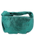 Bottega Veneta Crystal Embellished Satin Mini Hotfix Jodie Emerald