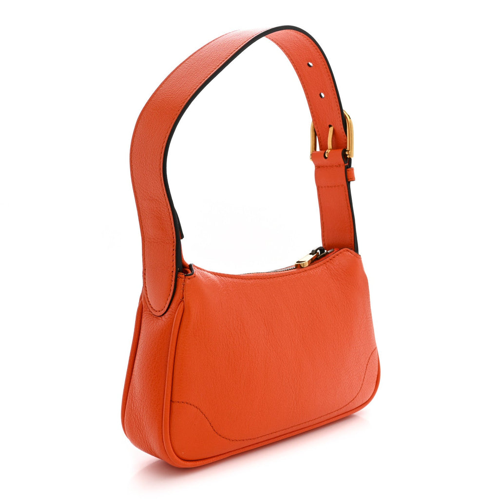 Gucci Goatskin Mini Aphrodite Shoulder Bag Orange