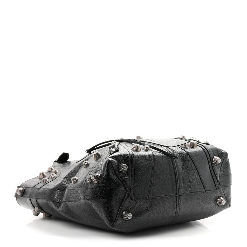 Balenciaga Agneau Arena Medium Le Cagole Carry All Bag Black