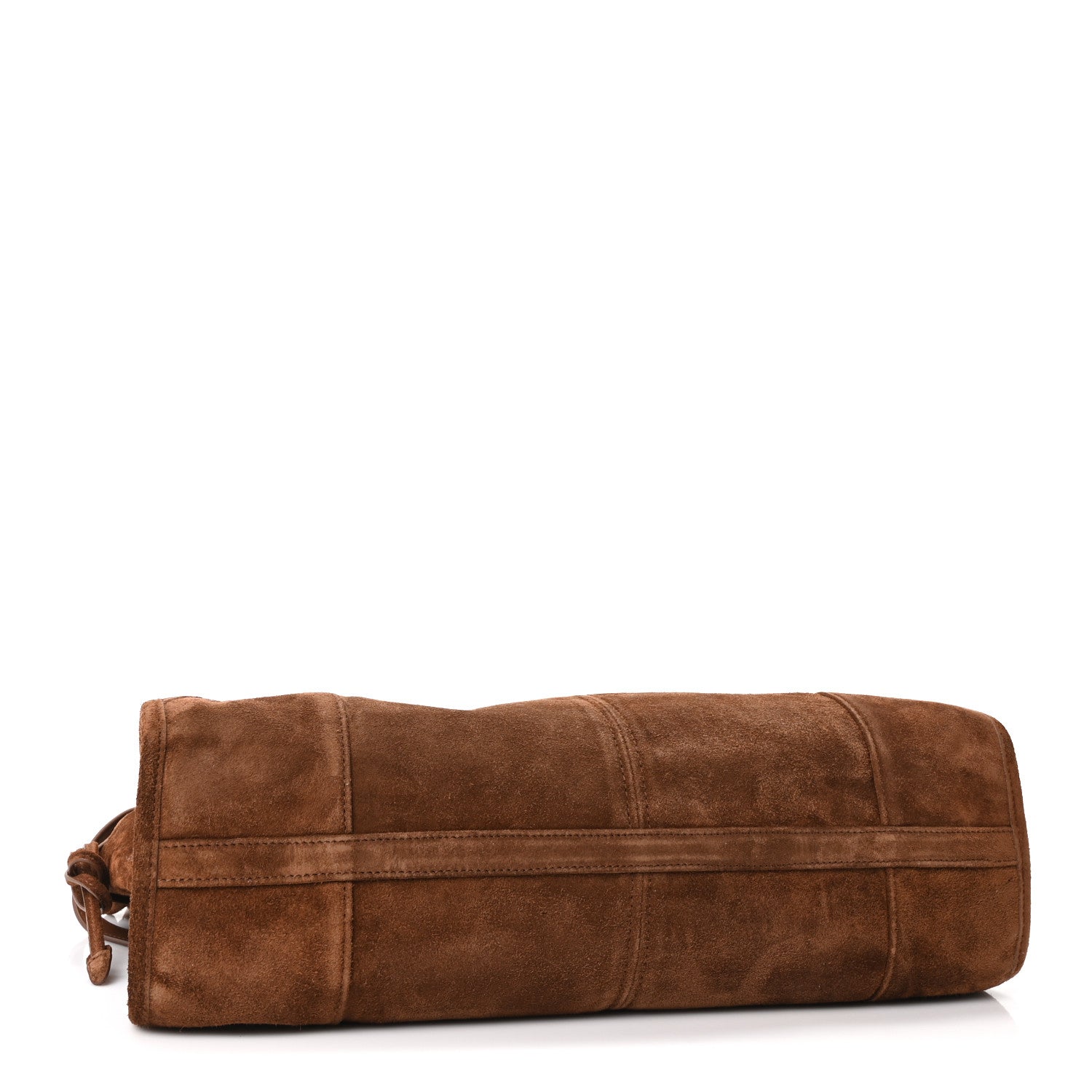 Prada Suede Large Bonnie Shoulder Bag Cacao