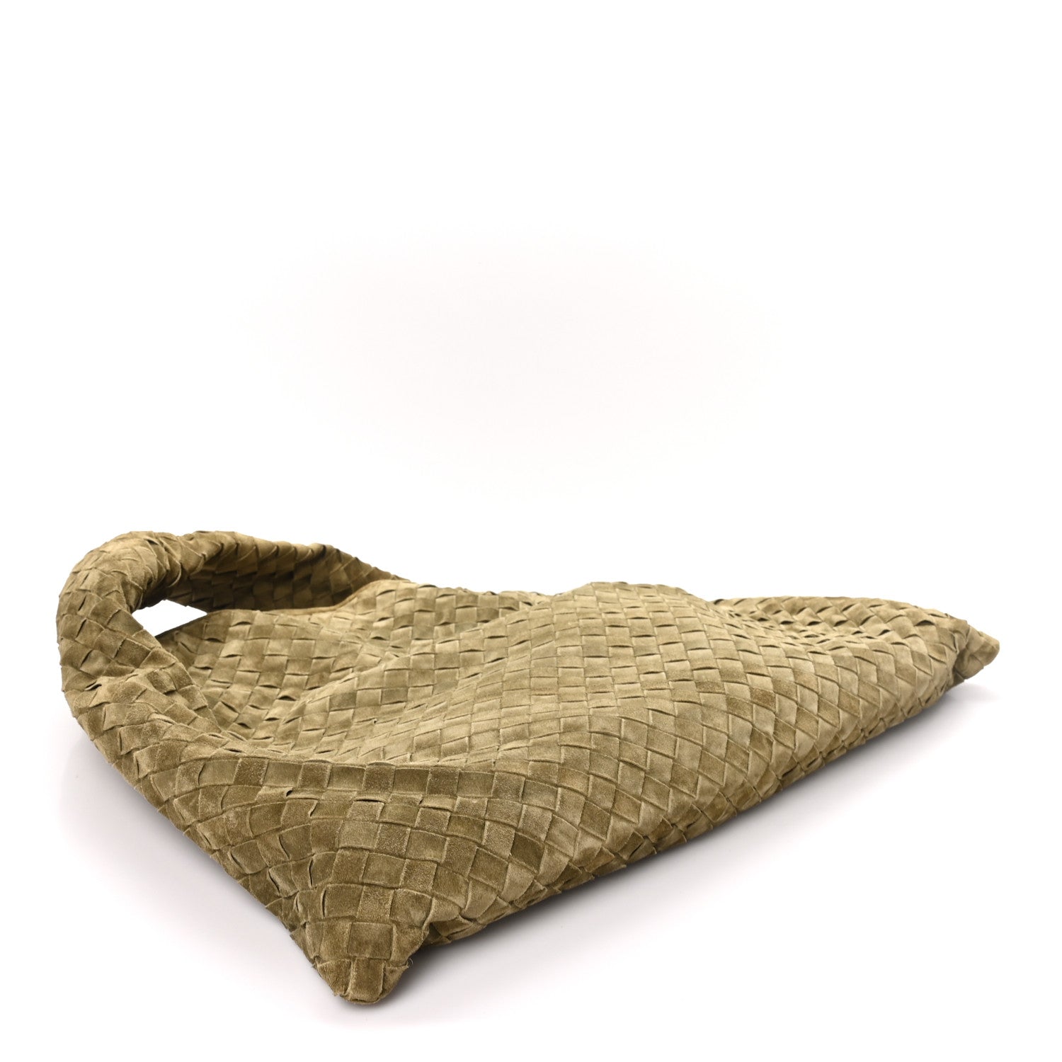 Bottega Veneta Suede Intrecciato Large Hop Mud