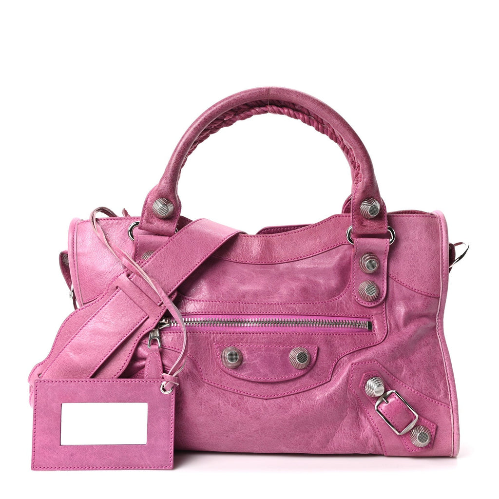 Balenciaga Agneau Giant 21 Silver Hardware City Bubblegum