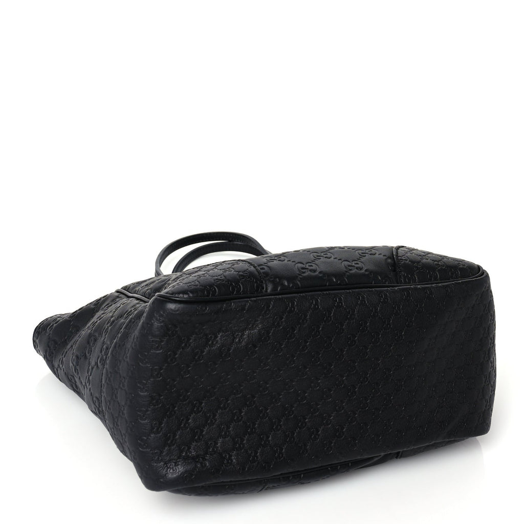 Guccissima Small Bree Zippered Tote Black