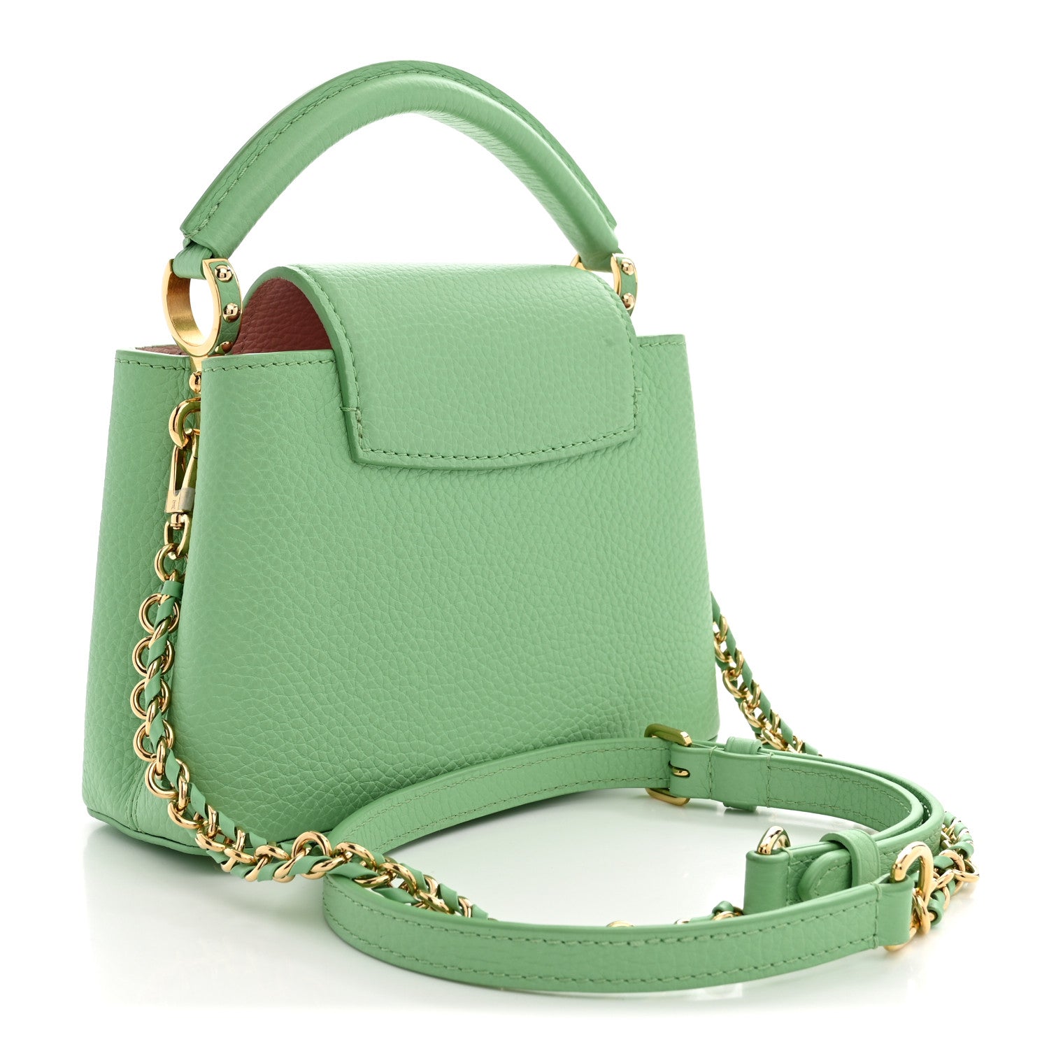 Louis Vuitton Taurillon Mini Capucines Vert Pomme