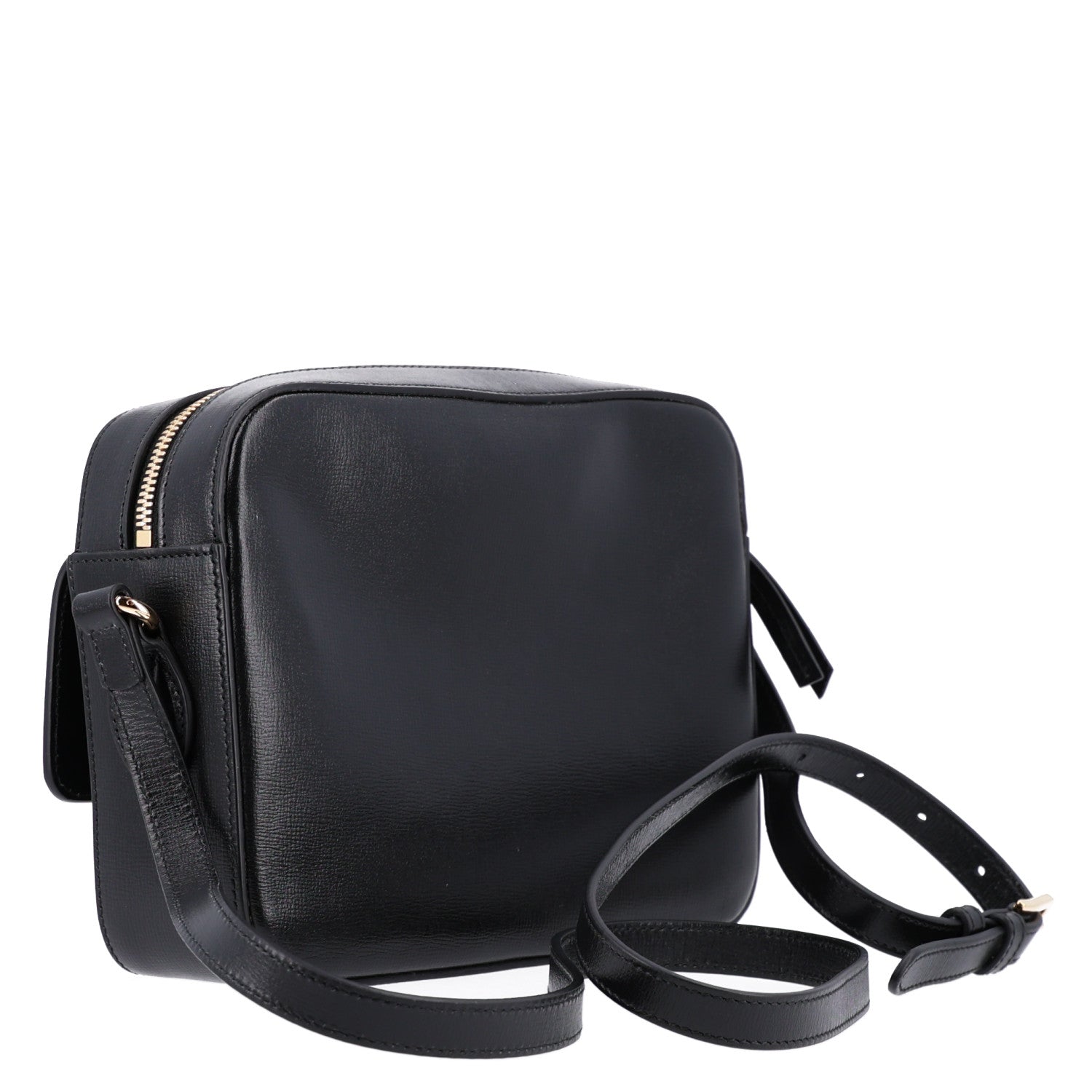 Gucci Textured Calfskin Small Horsebit 1955 Shoulder Bag Black