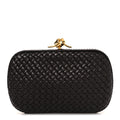 Bottega Veneta Nappa Intrecciato Sculptural Knot Clutch Brown