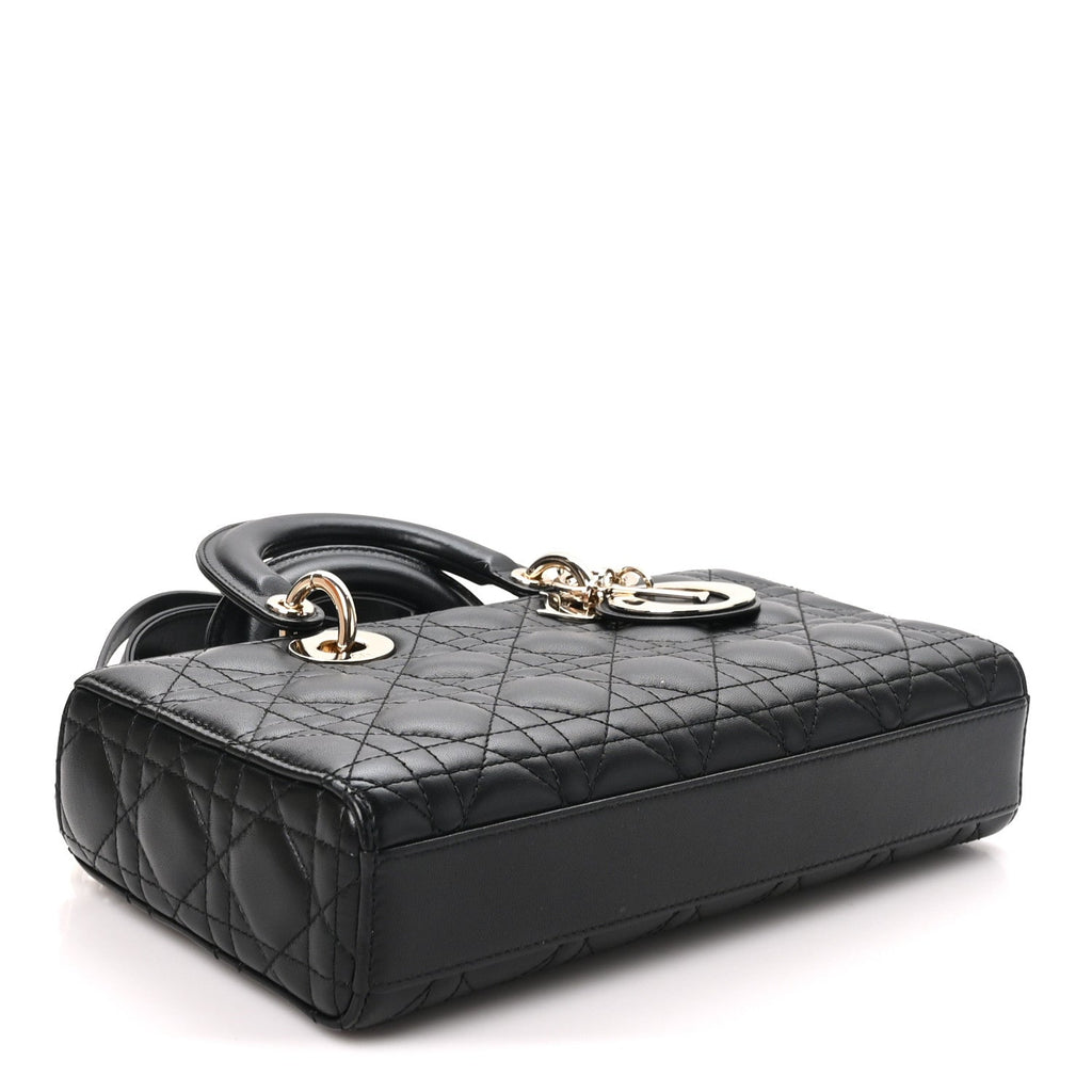 Dior Lambskin Cannage Medium Lady D-Joy Black