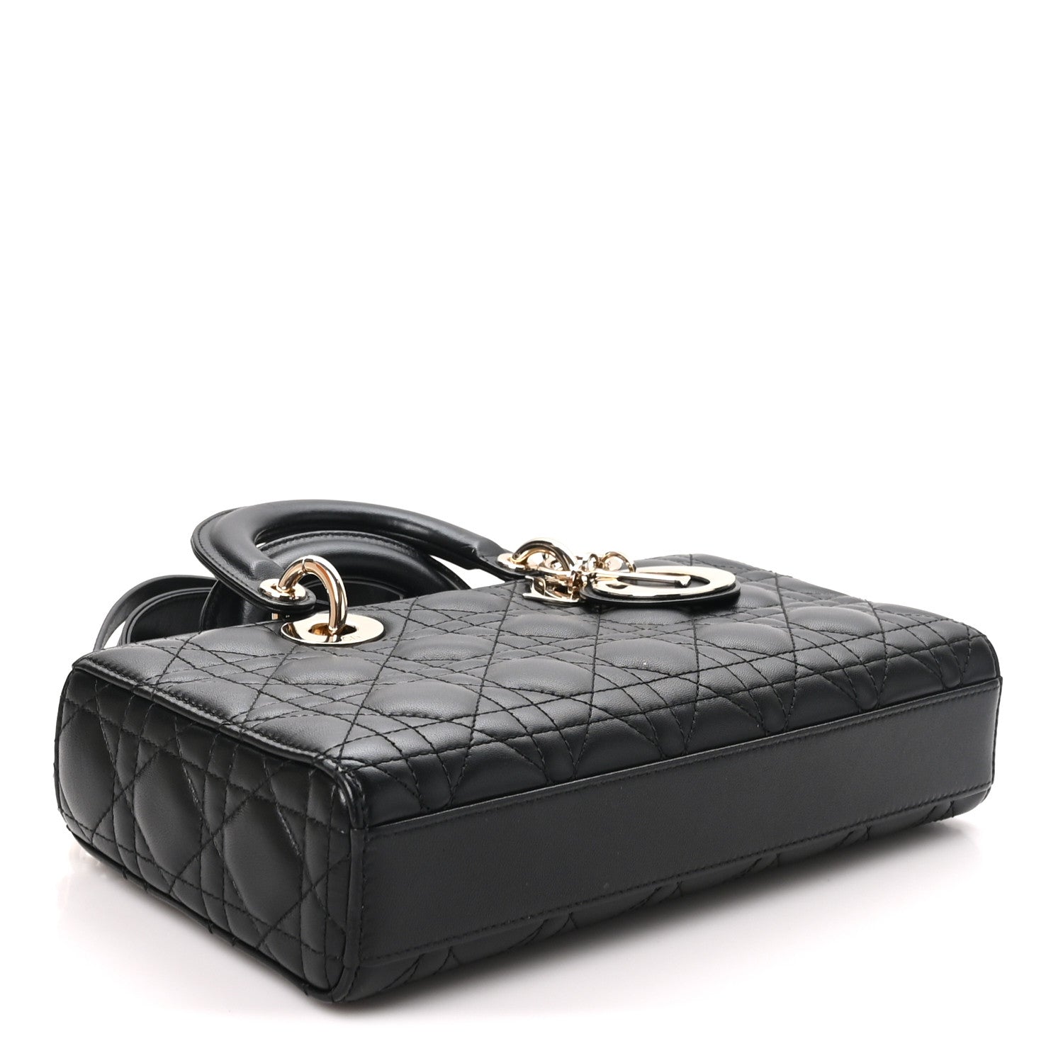 Dior Lambskin Cannage Medium Lady D-Joy Black