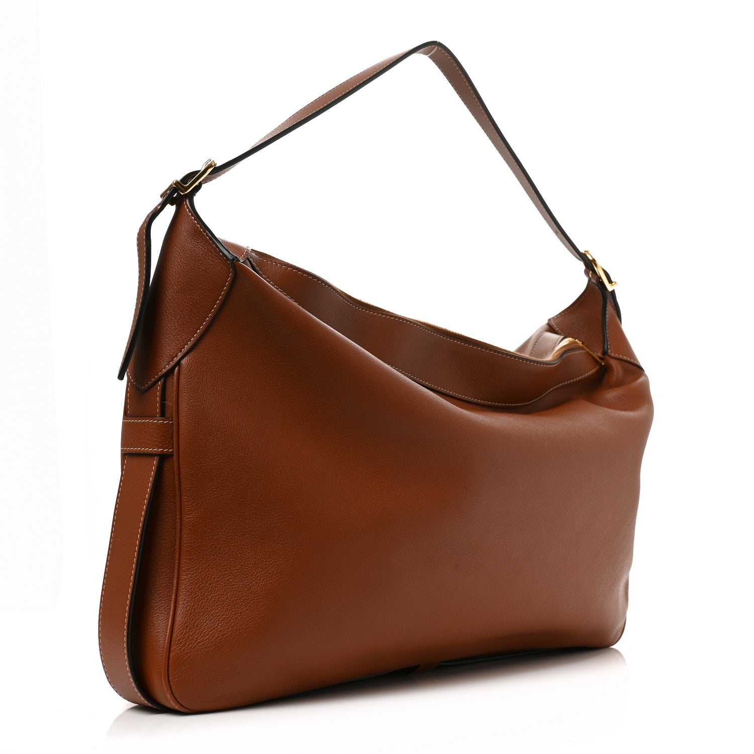 Celine Supple Calfskin Large Romy Shoulder Bag Tan