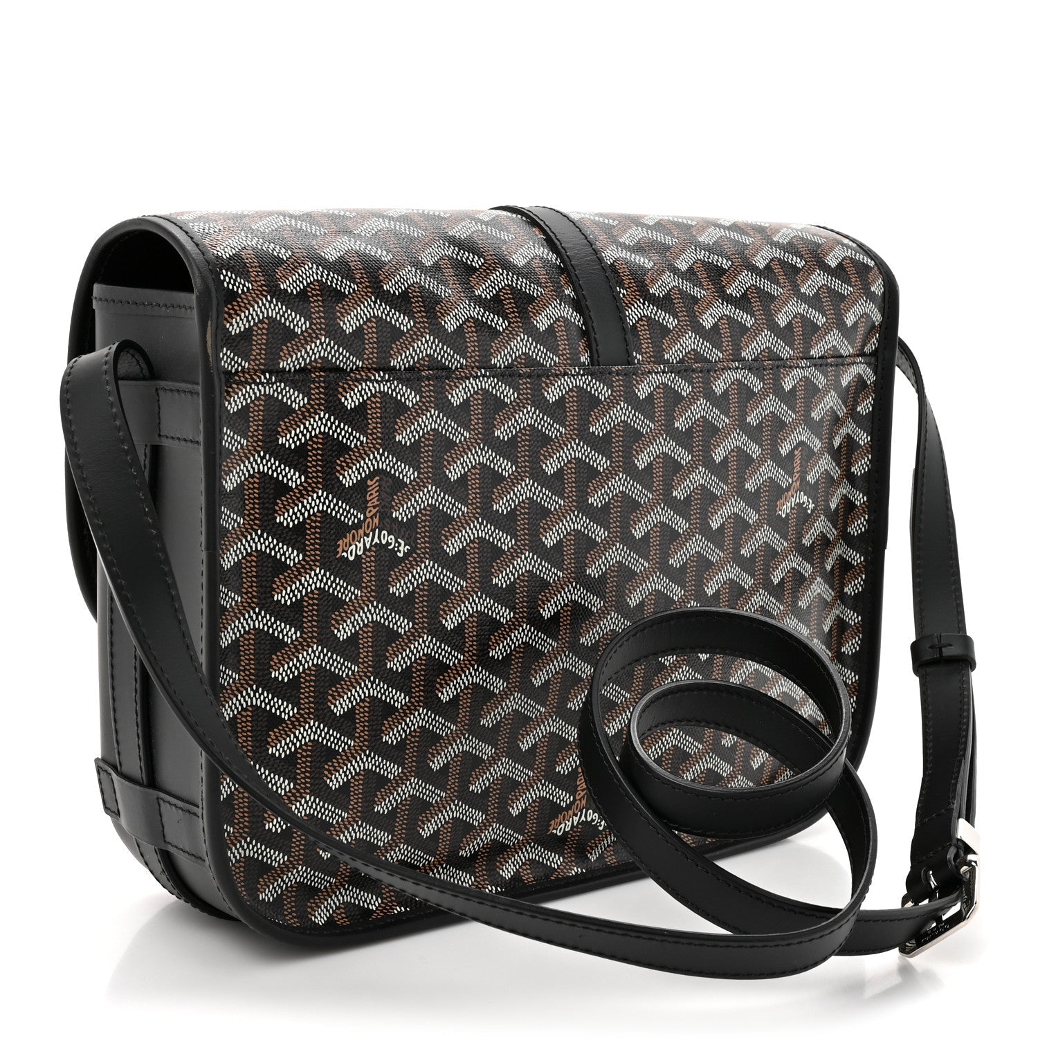 Goyard Belvedere MM Messenger Bag in Black Goyardine