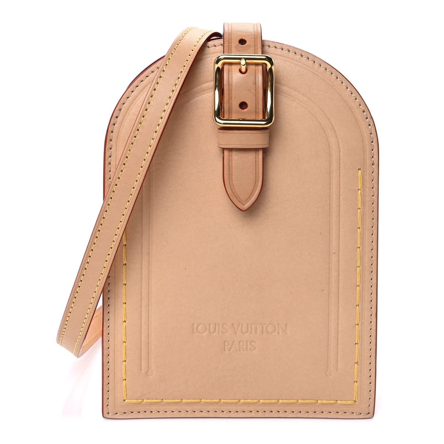Louis Vuitton Vachetta Name Tag XL Clutch Beige