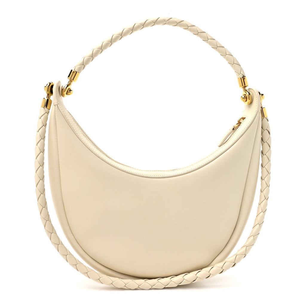 Bottega Veneta Smooth Calfskin Hula Hoop Shoulder Bag Sea Salt