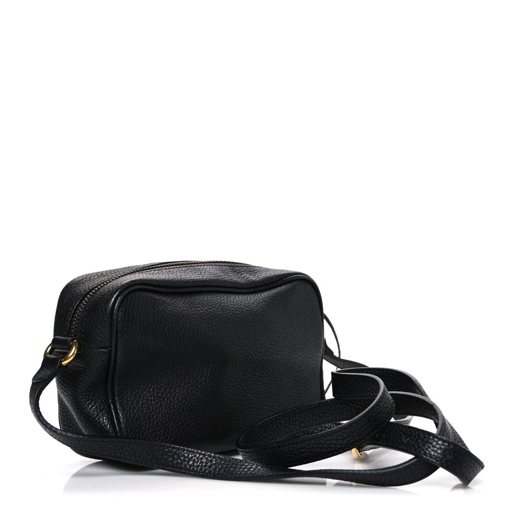 Gucci Pebbled Calfskin Mini Soho Disco Bag Black