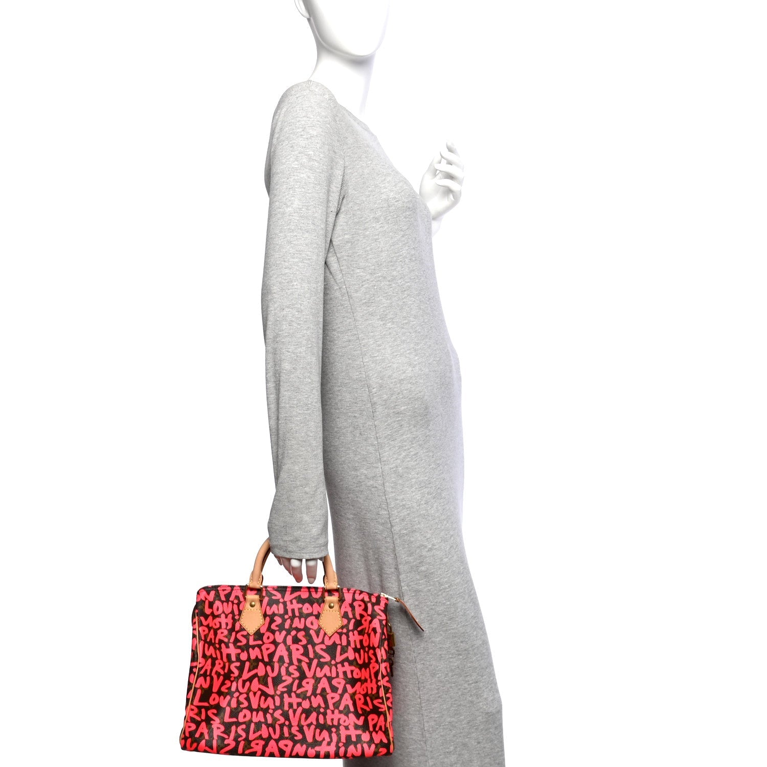 Louis Vuitton Monogram Graffiti Speedy 30 Fuchsia