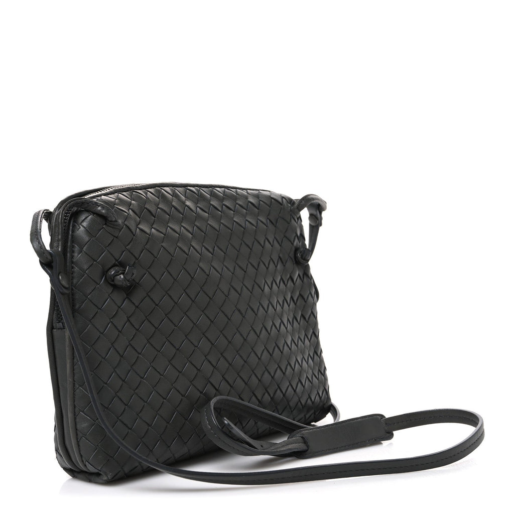 Bottega Veneta Nappa Intrecciato Nodini Crossbody Messenger New Light Grey