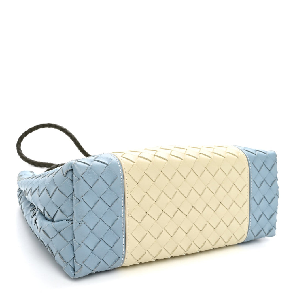 Bottega Veneta Nappa Intrecciato Medium Andiamo Shoulder Bag Sea Salt Ice Kaki